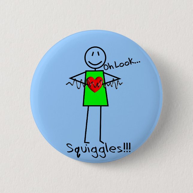 Macaron Rond 5 Cm V-Bobard cardiaque de conception de personne de (Devant)