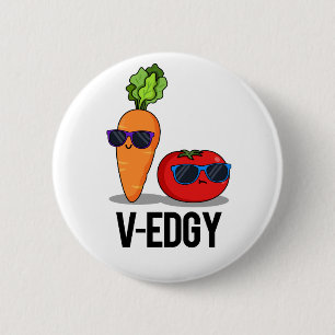 Macaron Rond 5 Cm V-Edgy Funny Veggie Pun