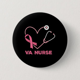 Macaron Rond 5 Cm Va Infirmière Coeur Stethoscope Ribbon rose Cute s