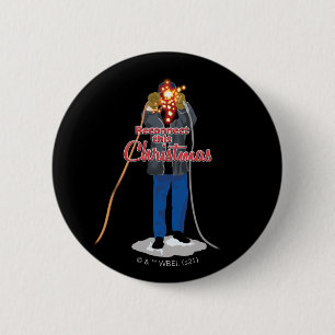 Macaron Rond 5 Cm Vacances de Noël Reconnectez ce Noël