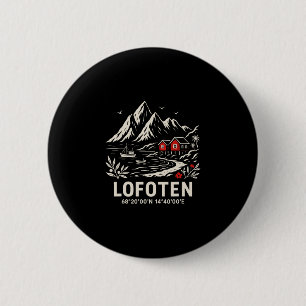 Macaron Rond 5 Cm Vacances de plage aux îles Lofoten Norvège
