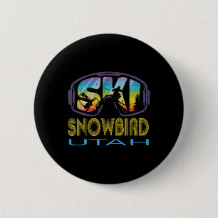 Macaron Rond 5 Cm Vacances de ski à Ski Snowbird Utah