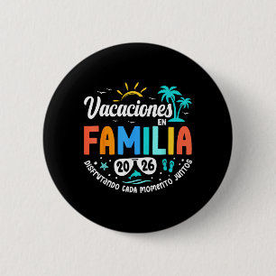 Macaron Rond 5 Cm Vacances En Famille 2026 Été Correspondant Mexique