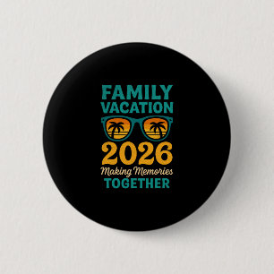 Macaron Rond 5 Cm Vacances en famille 2026 Souvenirs de coucher de s