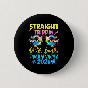 Macaron Rond 5 Cm Vacances en famille à Outer Banks 2026 tout droit