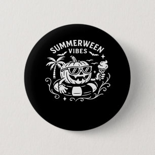 Macaron Rond 5 Cm Vacances été Summerween Vibes Citrouille Pool Floa