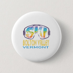 Macaron Rond 5 Cm Vacances ski Bolton Valley Vermont