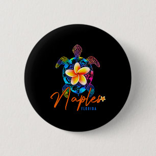 Macaron Rond 5 Cm Vacances tropicales Tie Dye Tortue de mer Floride