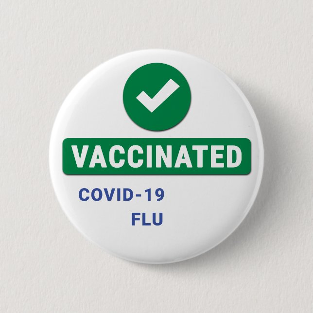 Macaron Rond 5 Cm Vaccinated Button (Devant)