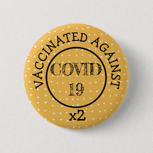 Macaron Rond 5 Cm Vacciné contre le bouton Covid-19