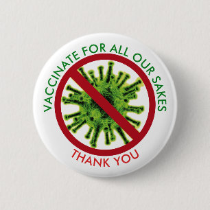 Macaron Rond 5 Cm VACCINER POUR TOUS NOS SEKES Vaccination