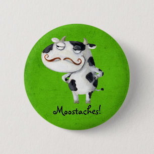 Macaron Rond 5 Cm Vache avec des moustaches