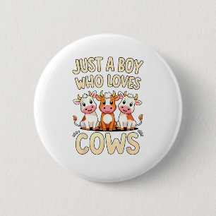 Macaron Rond 5 Cm Vache _ Boys & Toddler, Juste Un Garçon Qui Aime L