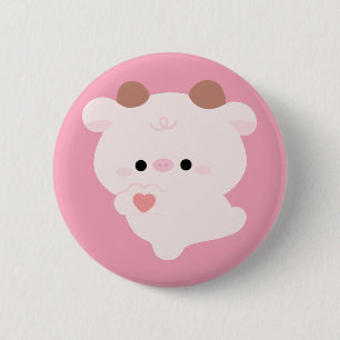 Macaron Rond 5 Cm Vache d'amour mignonne