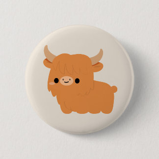 Macaron Rond 5 Cm Vache des Highlands