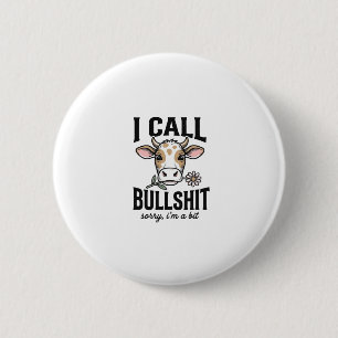 Macaron Rond 5 Cm Vache drôle que j'appelle Design de T-shirt vintag
