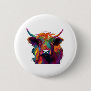 Macaron Rond 5 Cm Vache friésienne Holstein - Vache mignonne - Cadea