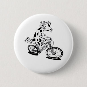 Macaron Rond 5 Cm Vache lumières de Noël laid Design de Noël drôle