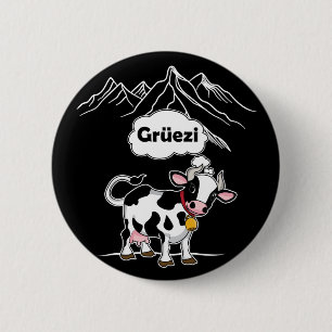 Macaron Rond 5 Cm Vache suisse - Grüezi - Suisse Voyage