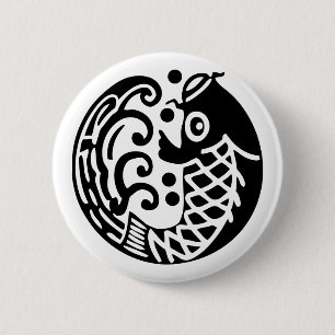Macaron Rond 5 Cm Vague de carpe