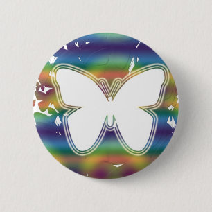 Macaron Rond 5 Cm Vagues de papillon