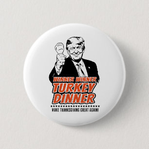 Macaron Rond 5 Cm Vainqueur de Trump Dîner turc Dîner Turquie Thanks
