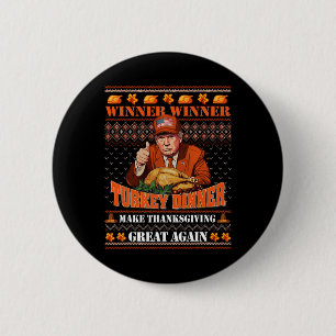 Macaron Rond 5 Cm Vainqueur de Trump Dîner turc Dîner Turquie Thanks