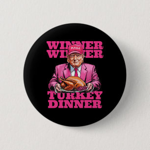 Macaron Rond 5 Cm Vainqueur de Trump Humour Dîner dindon Drôle