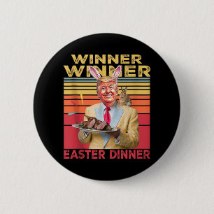 Macaron Rond 5 Cm Vainqueur du dîner de Pâques du président Trump
