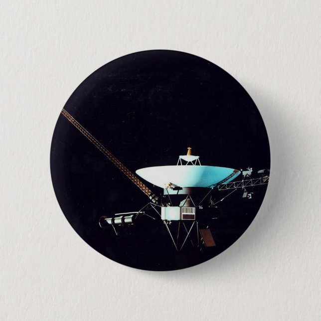 MACARON ROND 5 CM VAISSEAU SPATIAL DE VOYAGER (Devant)