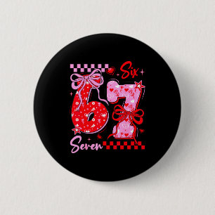 Macaron Rond 5 Cm Valentin drôle de la Saint-Valentin 67 Meme 6 7 Ar