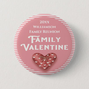 Macaron Rond 5 Cm Valentine Heart Award Réunion familiale