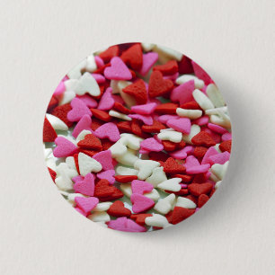 Macaron Rond 5 Cm Valentine Hearts