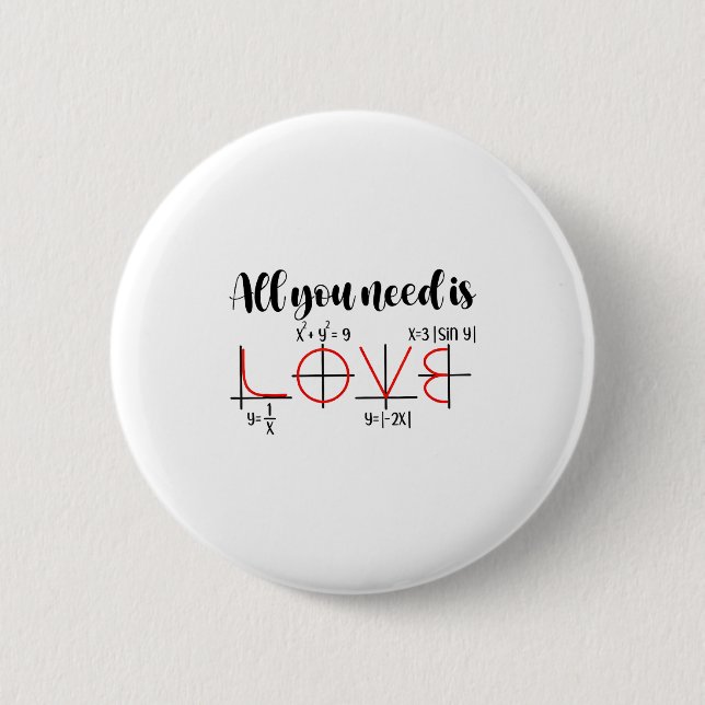 Macaron Rond 5 Cm Valentine Math Humor For Teachers Students  (Devant)