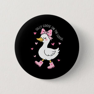 Macaron Rond 5 Cm Valentine Oie Ridicule En Liberté Coquette Nœud Gi