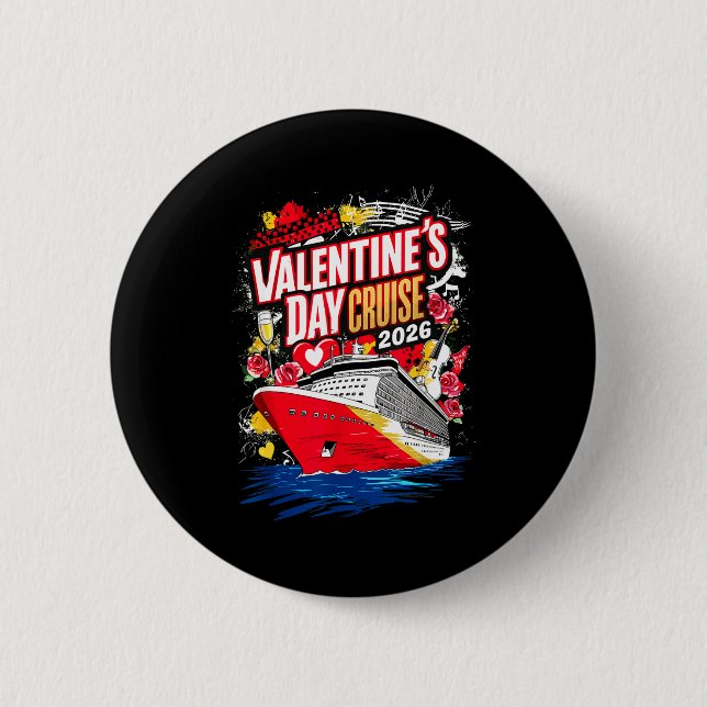Macaron Rond 5 Cm Valentines Day Cruise 2026  (Devant)