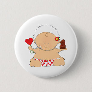 Macaron Rond 5 Cm Valentines de bébé