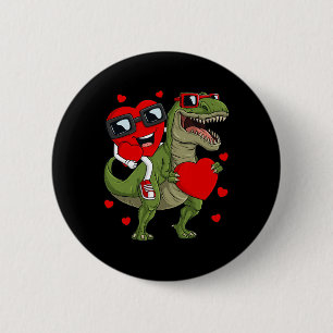 Macaron Rond 5 Cm Valentines Jour Coeur équitation Dinosaur T Rex Fu