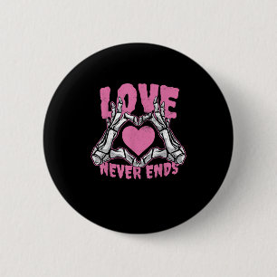 Macaron Rond 5 Cm Valentines Jour Coeur Squelette Mains Coeur
