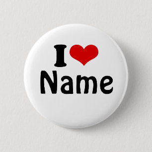 Macaron Rond 5 Cm Valentines personnalisables Jour J'aime Coeur Pers