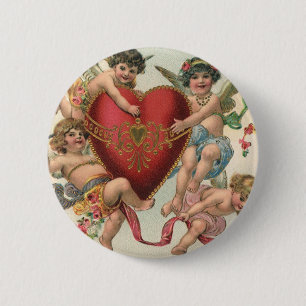 Macaron Rond 5 Cm Valentines victoriennes vintages, Cherubs Angels C