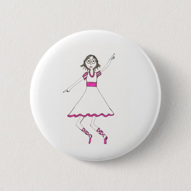Macaron Rond 5 Cm Valerie le danseur (Devant)