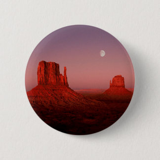 Macaron Rond 5 Cm Vallée Utah de monument de lever de la lune de