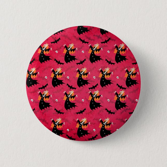 Macaron Rond 5 Cm Vampire de licorne (Devant)