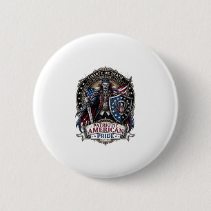 Macaron Rond 5 Cm Vampire Patriotique Liberté Seigneur Horreur Monst