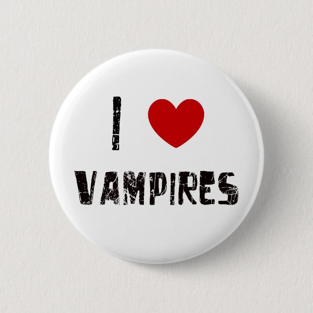 Macaron Rond 5 Cm vampires du coeur i (Devant)