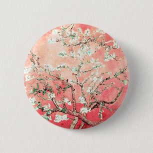 Macaron Rond 5 Cm Van Gogh Almond Blossoms Peach