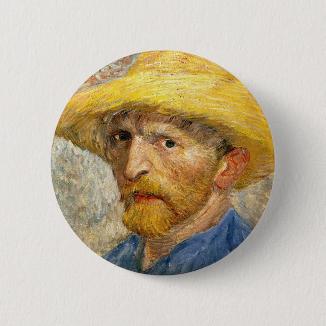 Macaron Rond 5 Cm Van Gogh - Autoportrait (Devant)