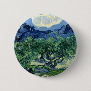 Macaron Rond 5 Cm Van Gogh Les Oliviers Paysage Peinture