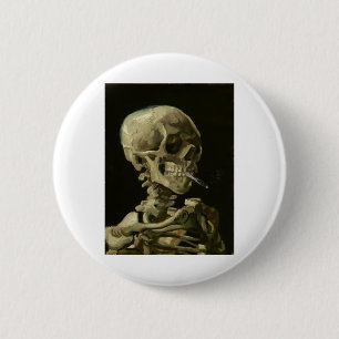 Macaron Rond 5 Cm van gogh Skull